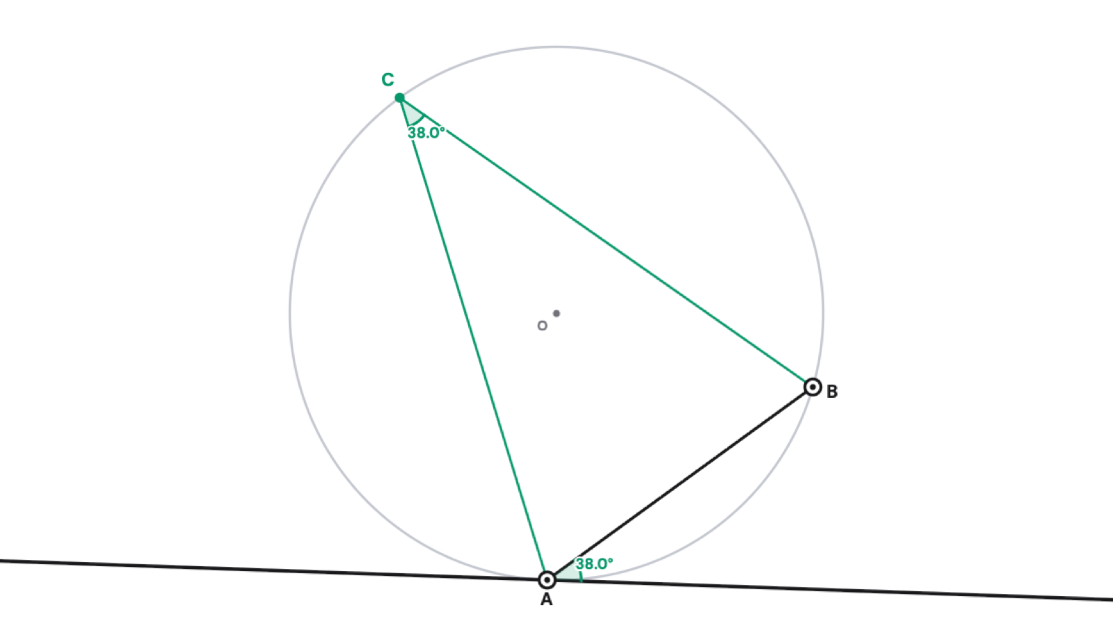 Alternate Segment Theorem interactive